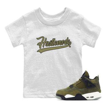 Air Jordan 4 Medium Olive shirt to match jordans Hustle Mode sneaker tees Jordan 4 Retro Medium Olive SNRT Sneaker Tees Sneaker Matching Clothing Brand Baby Toddler White 1 T-Shirt