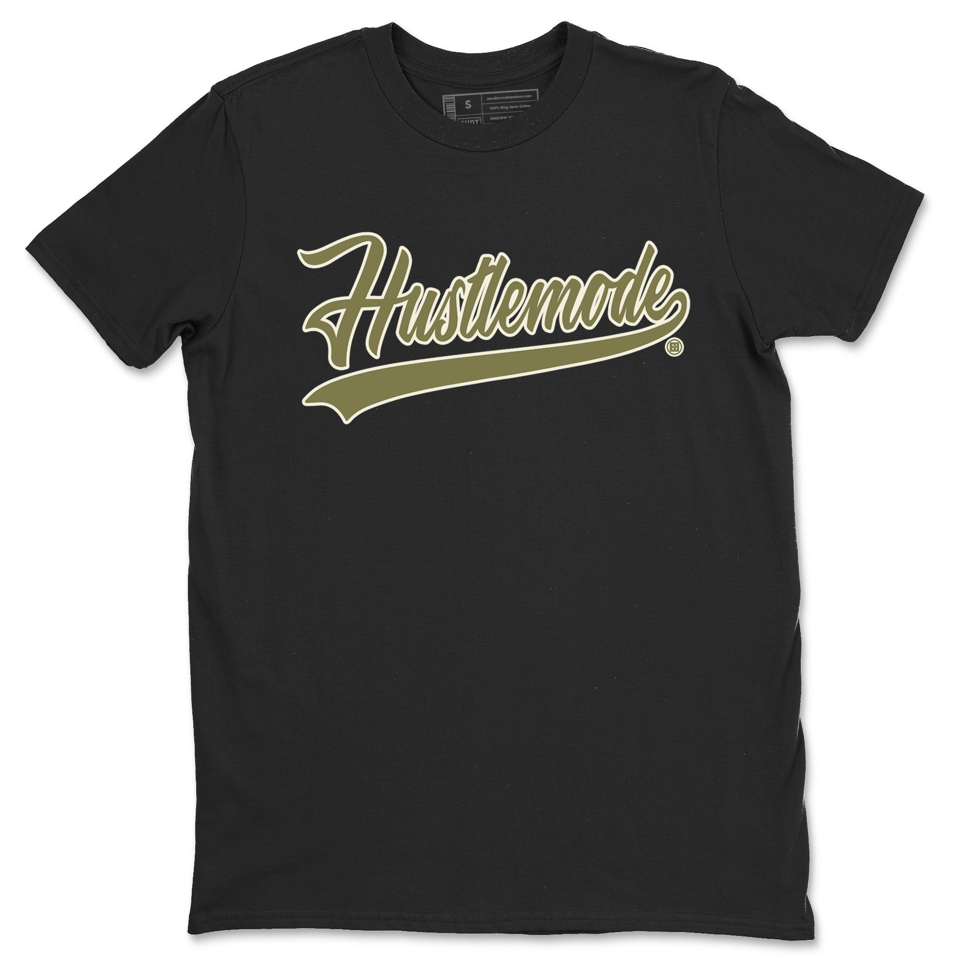 Air Jordan 4 Medium Olive shirt to match jordans Hustle Mode sneaker tees Jordan 4 Retro Medium Olive SNRT Sneaker Tees Sneaker Matching Clothing Brand Unisex Sneaker Tee Black 2 T-Shirt