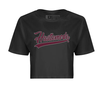 Air Jordan 5 Burgundy Sneaker Match Tees Hustle Mode Sneaker Tees Jordan 5 Burgundy Sneaker Release Tees Women's Shirts Black 2