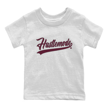 Air Jordan 5 Burgundy Sneaker Match Tees Hustle Mode Sneaker Tees Jordan 5 Burgundy Sneaker Release Tees Kids Shirts White 2