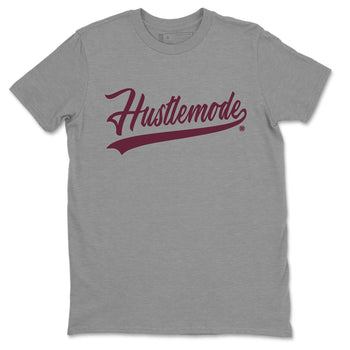 Air Jordan 5 Burgundy Sneaker Match Tees Hustle Mode Sneaker Tees Jordan 5 Burgundy Sneaker Release Tees Unisex Shirts Heather Grey 2
