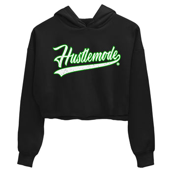 5s Lucky Green shirt to match jordans Hustle Mode sneaker tees Air Jordan 5 Retro Lucky Green SNRT Sneaker Release Tees Black 2 crop length shirt