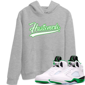 5s Lucky Green shirt to match jordans Hustle Mode sneaker tees Air Jordan 5 Retro Lucky Green SNRT Sneaker Release Tees unisex cotton Heather Grey 1 crew neck shirt
