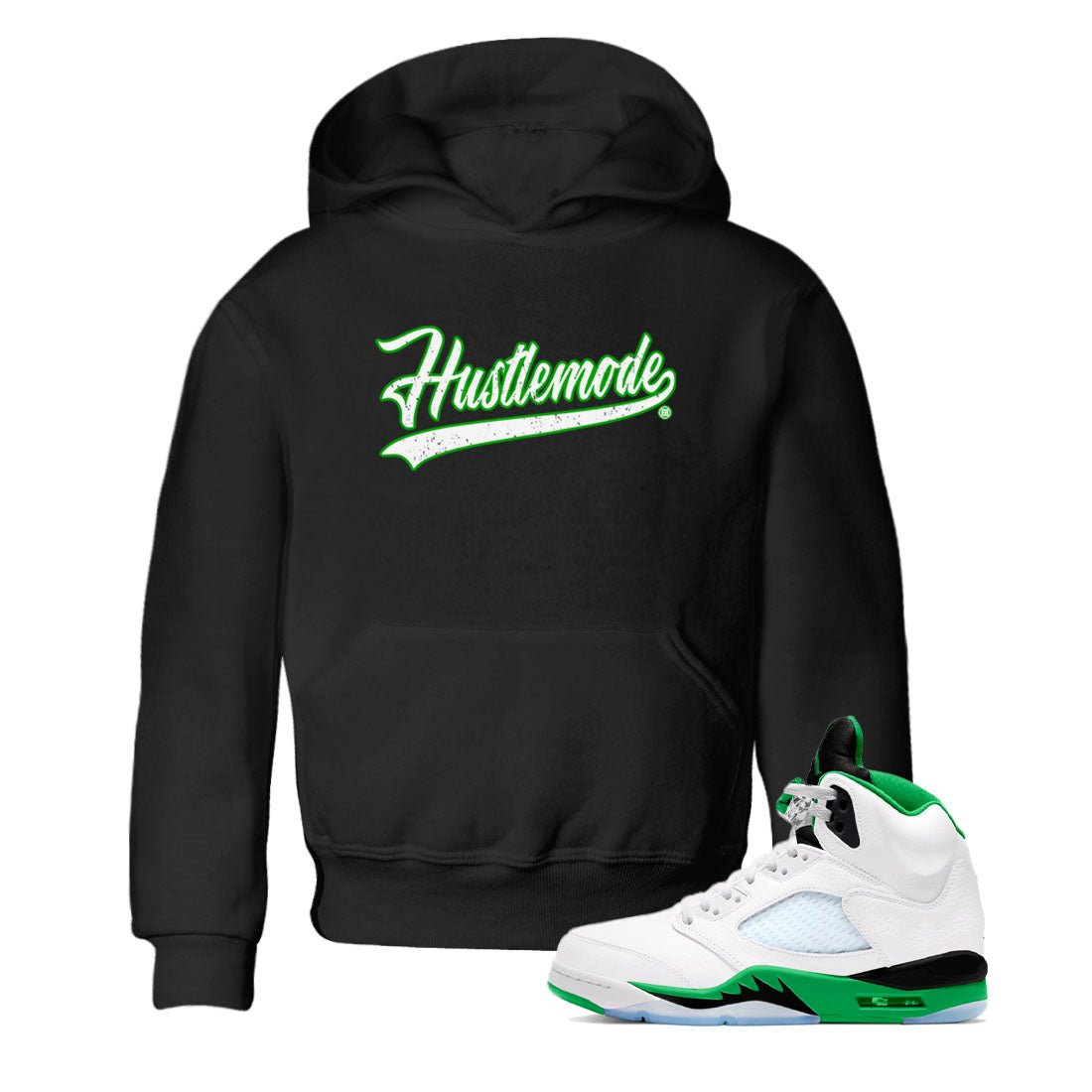 5s Lucky Green shirt to match jordans Hustle Mode sneaker tees Air Jordan 5 Retro Lucky Green SNRT sneaker release tees baby toddler Black 1 cotton Shirt