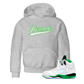 5s Lucky Green shirt to match jordans Hustle Mode sneaker tees Air Jordan 5 Retro Lucky Green SNRT sneaker release tees baby toddler Heather Grey 1 cotton Shirt