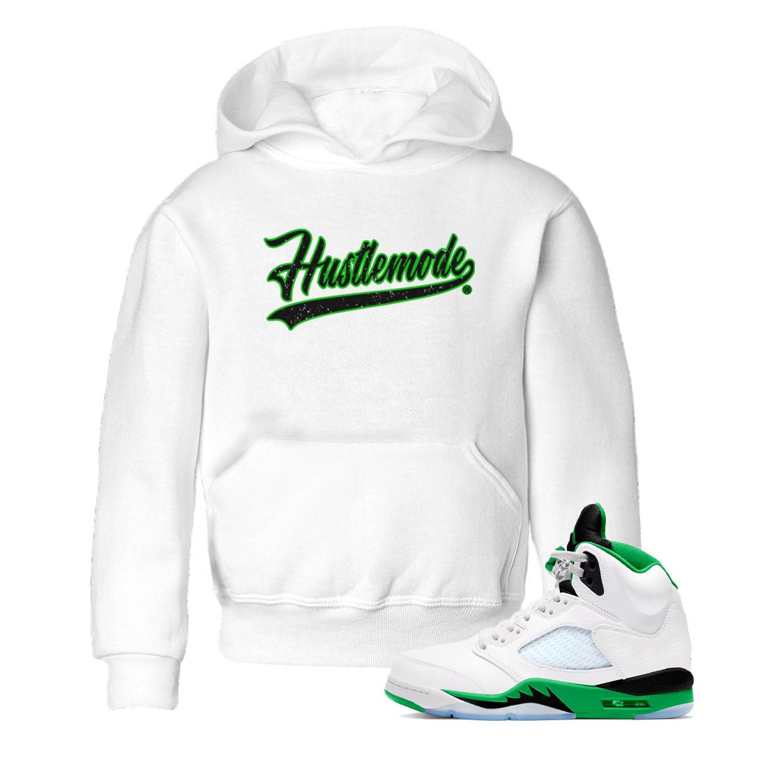 5s Lucky Green shirt to match jordans Hustle Mode sneaker tees Air Jordan 5 Retro Lucky Green SNRT sneaker release tees baby toddler White 1 cotton Shirt