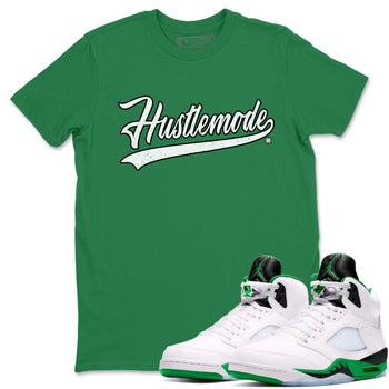 5s Lucky Green shirt to match jordans Hustle Mode sneaker tees Air Jordan 5 Retro Lucky Green SNRT Sneaker Release Tees unisex cotton Kelly Green 1 crew neck shirt