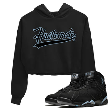 Jordan 7 Chambray T-Shirt Hustle Mode Sneaker Tees Air Jordan 7 Chambray Sneaker Release Tees Women's Shirts Black 1
