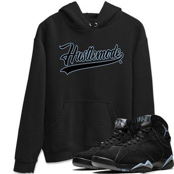 Jordan 7 Chambray T-Shirt Hustle Mode Sneaker Tees Air Jordan 7 Chambray Sneaker Release Tees Unisex Shirts Black 1