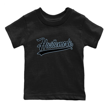 Jordan 7 Chambray T-Shirt Hustle Mode Sneaker Tees Air Jordan 7 Chambray Sneaker Release Tees Kids Shirts Black 2