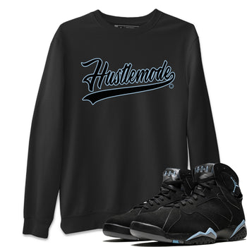 Jordan 7 Chambray T-Shirt Hustle Mode Sneaker Tees Air Jordan 7 Chambray Sneaker Release Tees Unisex Shirts Black 1
