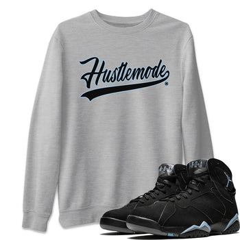 Jordan 7 Chambray T-Shirt Hustle Mode Sneaker Tees Air Jordan 7 Chambray Sneaker Release Tees Unisex Shirts Heather Grey 1