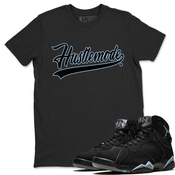 Jordan 7 Chambray T-Shirt Hustle Mode Sneaker Tees Air Jordan 7 Chambray Sneaker Release Tees Unisex Shirts Black 1