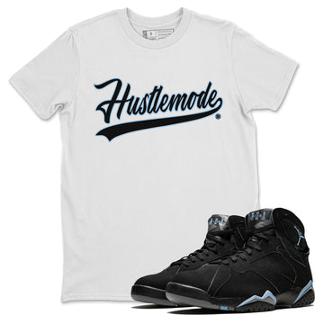 Jordan 7 Chambray T-Shirt Hustle Mode Sneaker Tees Air Jordan 7 Chambray Sneaker Release Tees Unisex Shirts White 1