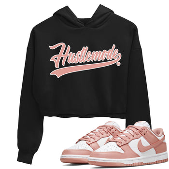 Dunk Low WMNS Rose Whisper shirt to match jordans Hustle Mode sneaker tees Dunk Rose Whisper SNRT Sneaker Release Tees Black 1 Crop T-Shirt
