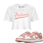 Dunk Low WMNS Rose Whisper shirt to match jordans Hustle Mode sneaker tees Dunk Rose Whisper SNRT Sneaker Release Tees White 1 Crop T-Shirt