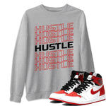 Jordan 1 Heritage Sneaker Match Tees Hustle Typo Sneaker Tees Jordan 1 Heritage Sneaker Release Tees Unisex Shirts