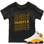 Jordan 13 Del Sol Sneaker Match Tees Hustle Typo Sneaker Tees Jordan 13 Del Sol Sneaker Release Tees Kids Shirts