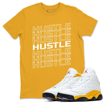 Jordan 13 Del Sol Sneaker Match Tees Hustle Typo Sneaker Tees Jordan 13 Del Sol Sneaker Release Tees Unisex Shirts