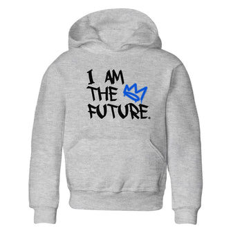 AJ1 Retro Royal Reimagined shirt to match jordans I Am The Future sneaker tees Air Jordan 1 Royal Reimagined SNRT Sneaker Tees Casual Crew Neck T-Shirt Baby Toddler Heather Grey 2 T-Shirt