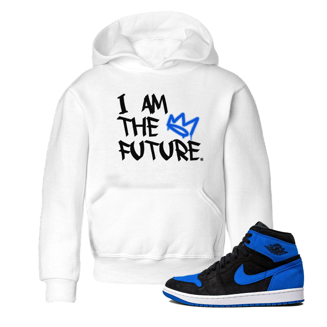 AJ1 Retro Royal Reimagined shirt to match jordans I Am The Future sneaker tees Air Jordan 1 Royal Reimagined SNRT Sneaker Tees Casual Crew Neck T-Shirt Baby Toddler White 1 T-Shirt