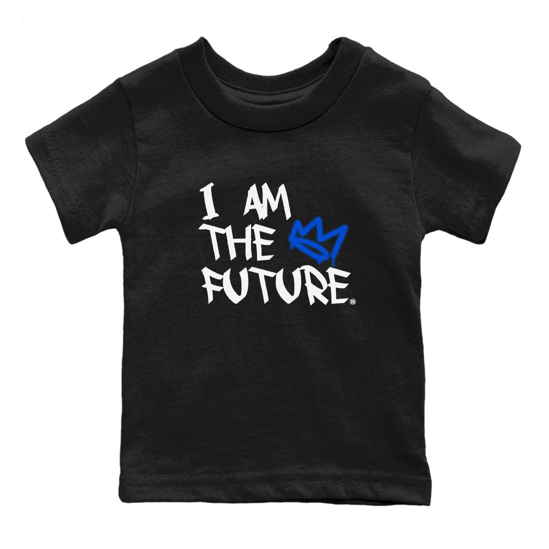 AJ1 Retro Royal Reimagined shirt to match jordans I Am The Future sneaker tees Air Jordan 1 Royal Reimagined SNRT Sneaker Tees Casual Crew Neck T-Shirt Baby Toddler Black 2 T-Shirt