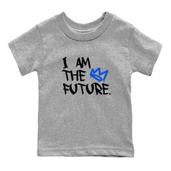 AJ1 Retro Royal Reimagined shirt to match jordans I Am The Future sneaker tees Air Jordan 1 Royal Reimagined SNRT Sneaker Tees Casual Crew Neck T-Shirt Baby Toddler Heather Grey 2 T-Shirt