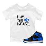 AJ1 Retro Royal Reimagined shirt to match jordans I Am The Future sneaker tees Air Jordan 1 Royal Reimagined SNRT Sneaker Tees Casual Crew Neck T-Shirt Baby Toddler White 1 T-Shirt