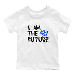AJ1 Retro Royal Reimagined shirt to match jordans I Am The Future sneaker tees Air Jordan 1 Royal Reimagined SNRT Sneaker Tees Casual Crew Neck T-Shirt Baby Toddler White 2 T-Shirt