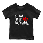 12s Cherry shirt to match jordans I Am The Future sneaker tees Air Jordan 12 Cherry SNRT Sneaker Release Tees Baby Toddler Black 2 T-Shirt