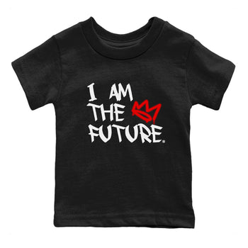 12s Cherry shirt to match jordans I Am The Future sneaker tees Air Jordan 12 Cherry SNRT Sneaker Release Tees Baby Toddler Black 2 T-Shirt