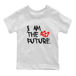 12s Cherry shirt to match jordans I Am The Future sneaker tees Air Jordan 12 Cherry SNRT Sneaker Release Tees Baby Toddler White 2 T-Shirt
