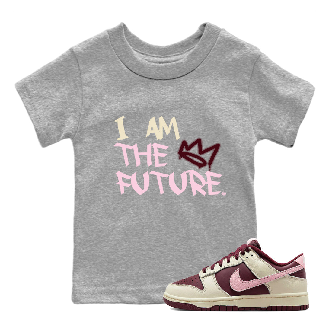 Dunk Valentines Day Sneaker Match Tees I Am The Future Sneaker Tees Nike Dunk Valentine's Day Sneaker SNRT Sneaker Tees Kids Shirts