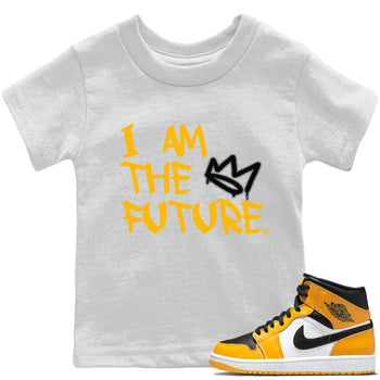 Jordan 1 Yellow Toe Sneaker Match Tees I Am The Future Sneaker Tees Jordan 1 Yellow Toe Sneaker Release Tees Kids Shirts