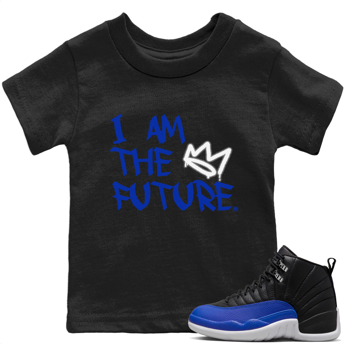 Jordan 12 Hyper Royal Sneaker Match Tees I Am The Future Sneaker Tees Jordan 12 Hyper Royal Sneaker Release Tees Kids Shirts