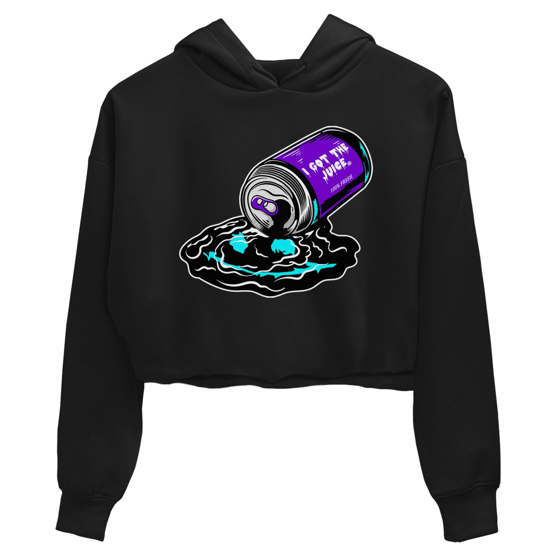 Air Jordan 6 Aqua shirt to match jordans I Got The Juice sneaker tees Jordan 6 Retro Aqua SNRT Sneaker Tees Black 2 Crop T-Shirt