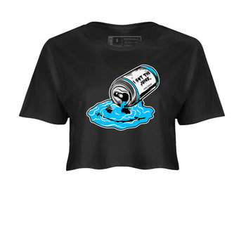 9s Powder Blue shirt to match jordans I Got The Juice sneaker tees Air Jordan 9 Powder Blue SNRT Sneaker Release Tees Black 2 crop length shirt