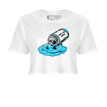 9s Powder Blue shirt to match jordans I Got The Juice sneaker tees Air Jordan 9 Powder Blue SNRT Sneaker Release Tees White 2 crop length shirt