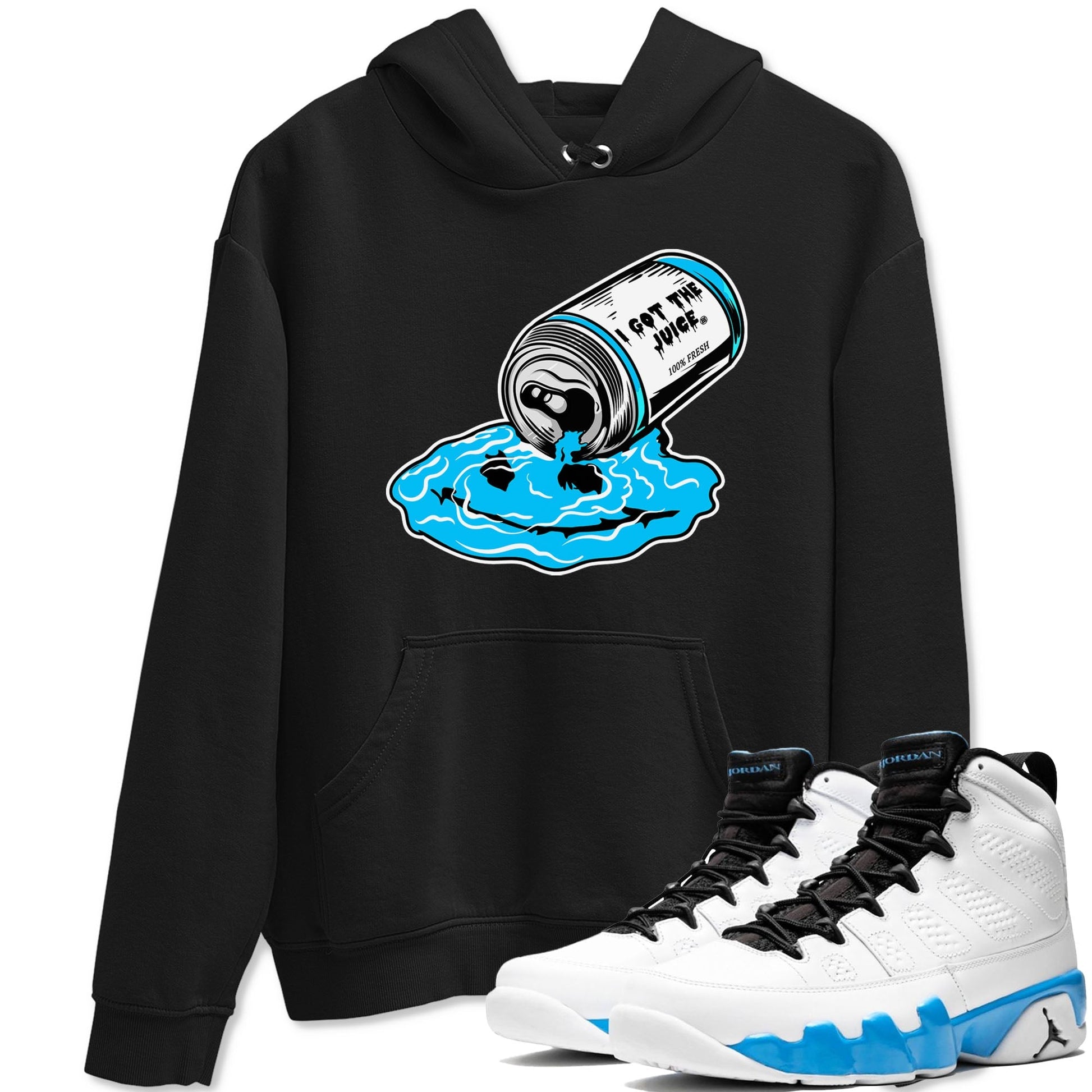 9s Powder Blue shirt to match jordans I Got The Juice sneaker tees Air Jordan 9 Powder Blue SNRT Sneaker Release Tees unisex cotton Black 1 crew neck shirt
