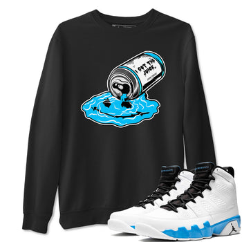 9s Powder Blue shirt to match jordans I Got The Juice sneaker tees Air Jordan 9 Powder Blue SNRT Sneaker Release Tees unisex cotton Black 1 crew neck shirt