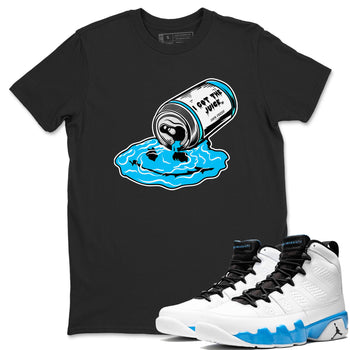 9s Powder Blue shirt to match jordans I Got The Juice sneaker tees Air Jordan 9 Powder Blue SNRT Sneaker Release Tees unisex cotton Black 1 crew neck shirt