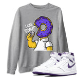 Jordan 1 WMNS Court Purple Sneaker Match Tees I Like Donut Sneaker Tees Jordan 1 WMNS Court Purple Sneaker Release Tees Unisex Shirts