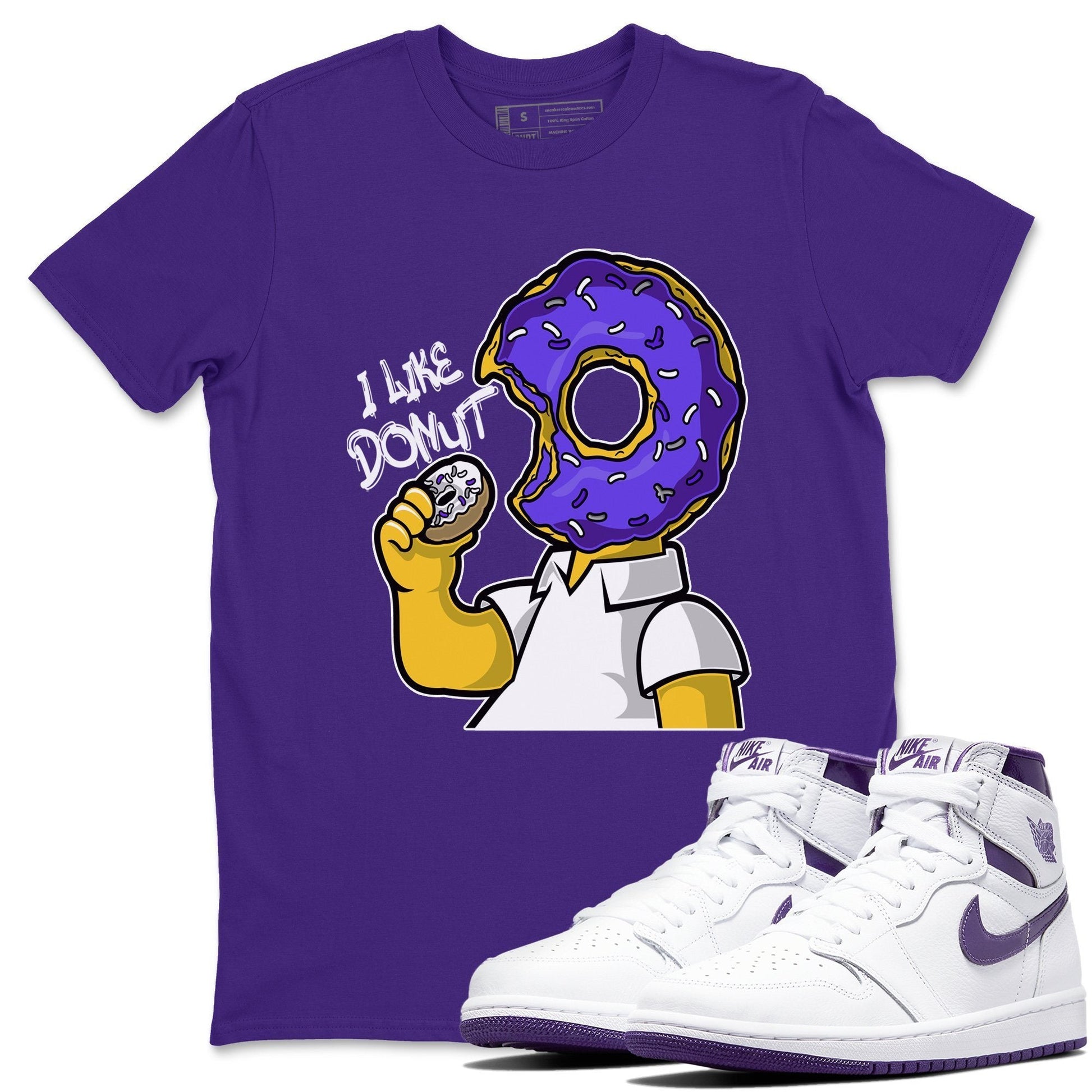 Jordan 1 WMNS Court Purple Sneaker Match Tees I Like Donut Sneaker Tees Jordan 1 WMNS Court Purple Sneaker Release Tees Unisex Shirts