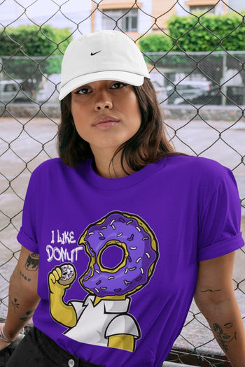 Jordan 1 WMNS Court Purple Sneaker Match Tees I Like Donut Sneaker Tees Jordan 1 WMNS Court Purple Sneaker Release Tees Unisex Shirts