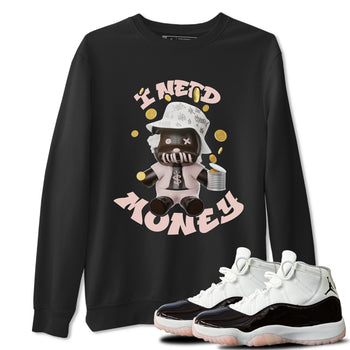 Air Jordan 11 Neapolitan shirt to match jordans I Need Money sneaker tees AJ11 Neapolitan SNRT Sneaker Release Tees Unisex Black 1 T-Shirt