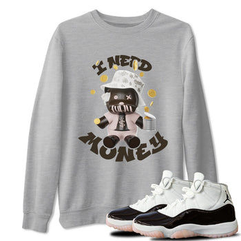 Air Jordan 11 Neapolitan shirt to match jordans I Need Money sneaker tees AJ11 Neapolitan SNRT Sneaker Release Tees Unisex Heather Grey 1 T-Shirt