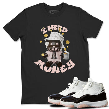 Air Jordan 11 Neapolitan shirt to match jordans I Need Money sneaker tees AJ11 Neapolitan SNRT Sneaker Release Tees Unisex Black 1 T-Shirt