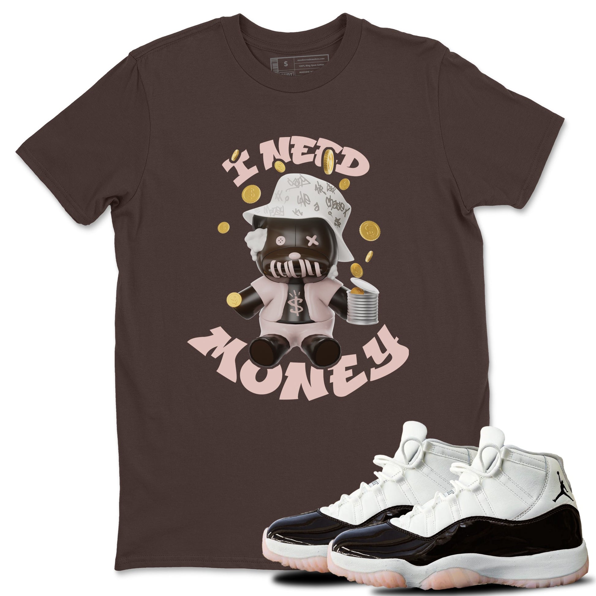 Air Jordan 11 Neapolitan shirt to match jordans I Need Money sneaker tees AJ11 Neapolitan SNRT Sneaker Release Tees Unisex Dark Chocolate 1 T-Shirt