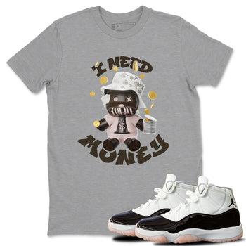 Air Jordan 11 Neapolitan shirt to match jordans I Need Money sneaker tees AJ11 Neapolitan SNRT Sneaker Release Tees Unisex Heather Grey 1 T-Shirt