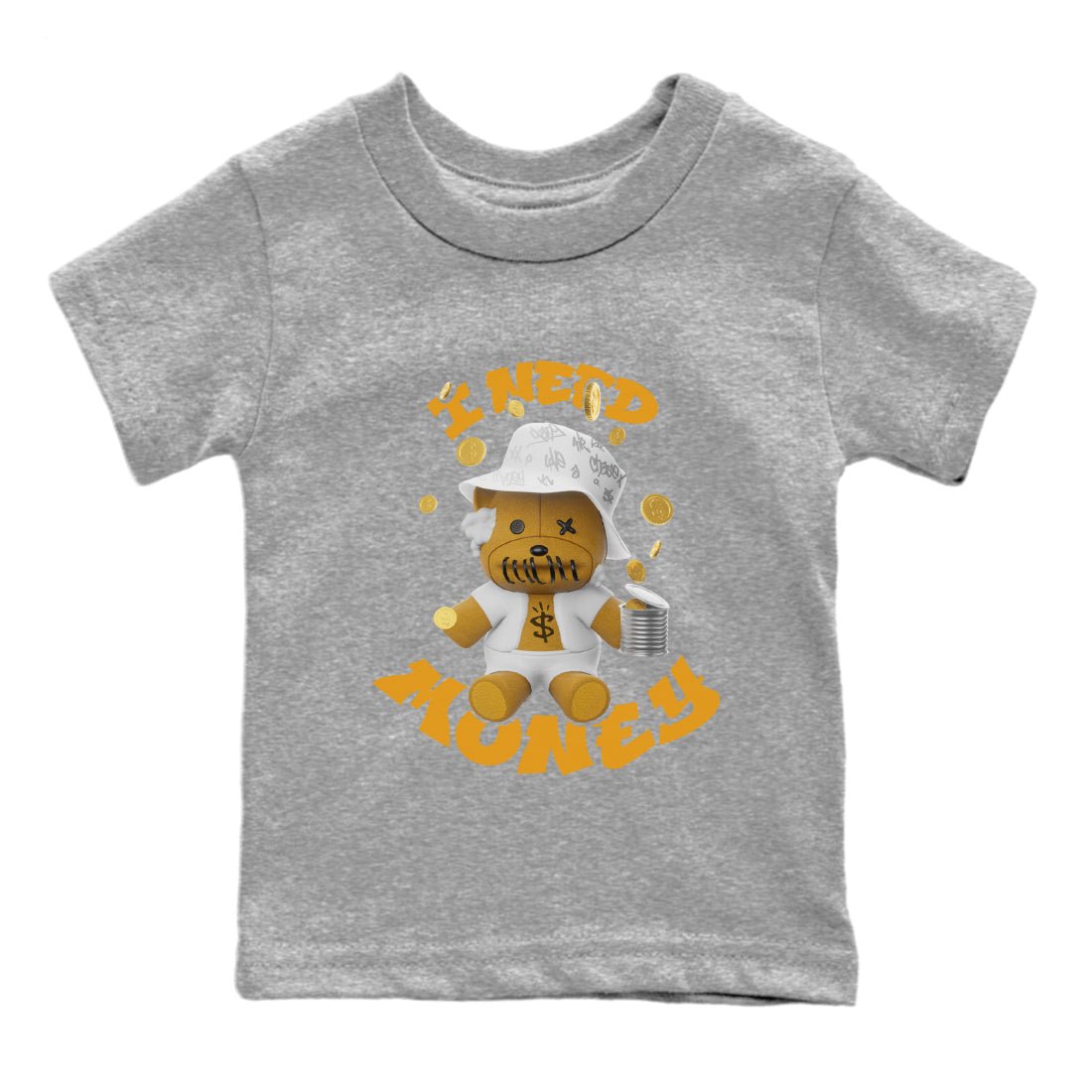 Air Jordan 13 Wheat shirt to match jordans I Need Money sneaker tees AJ13 Wheat SNRT Sneaker Release Tees Baby Toddler Heather Grey 2 T-Shirt